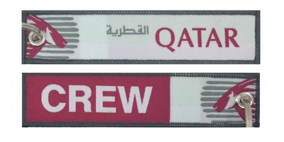 Keyholder with Qatar on one side and (Qatar) crew on other side 